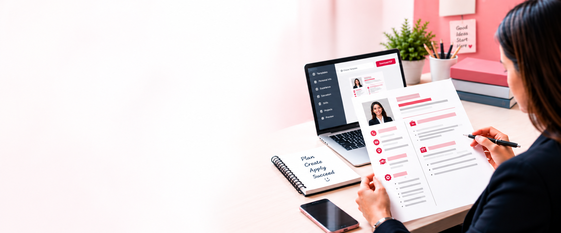 Sampro Smart Resume ATS builder with live preview and professional templates
