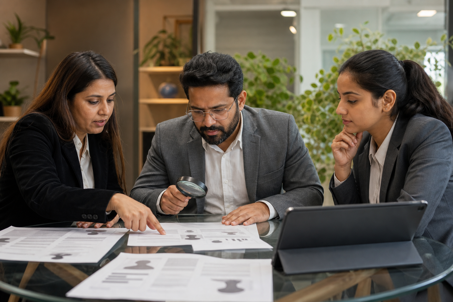 Sampro recruiters reviewing candidate profiles